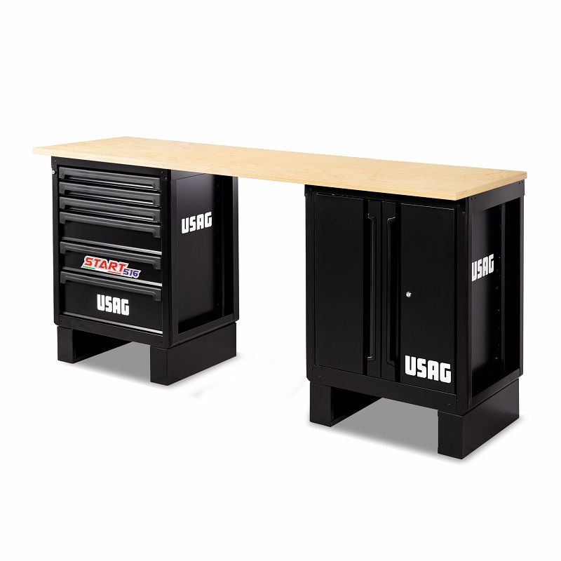 USAG 516 SA/BL - Banco da lavoro con piano in legno
