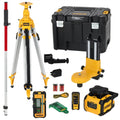 DEWALT DCLE15221GL-QW | Laser rotante raggio verde 600m USB-C IP66 con treppiede e telecomando