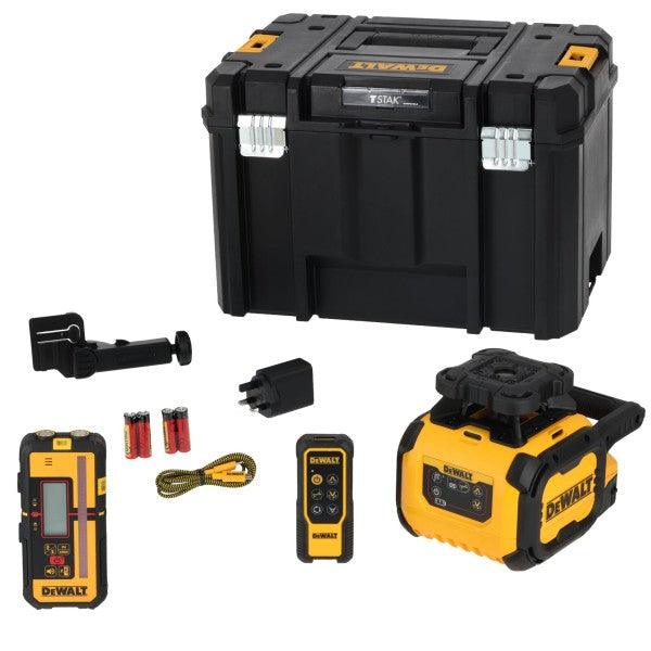 DEWALT DCLE15211R-QW | Laser rotante autolivellante raggio rosso 600m USB-C IP66 con telecomando