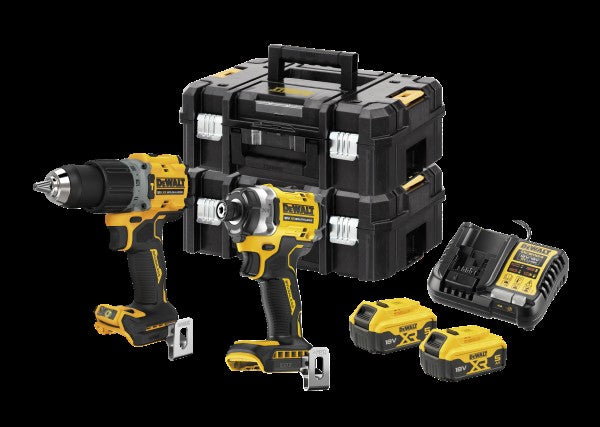 DEWALT DCK2002P2T-IT | Kit trapano percussione e avvitatore impulsi 18V XR + 2 batterie 5Ah