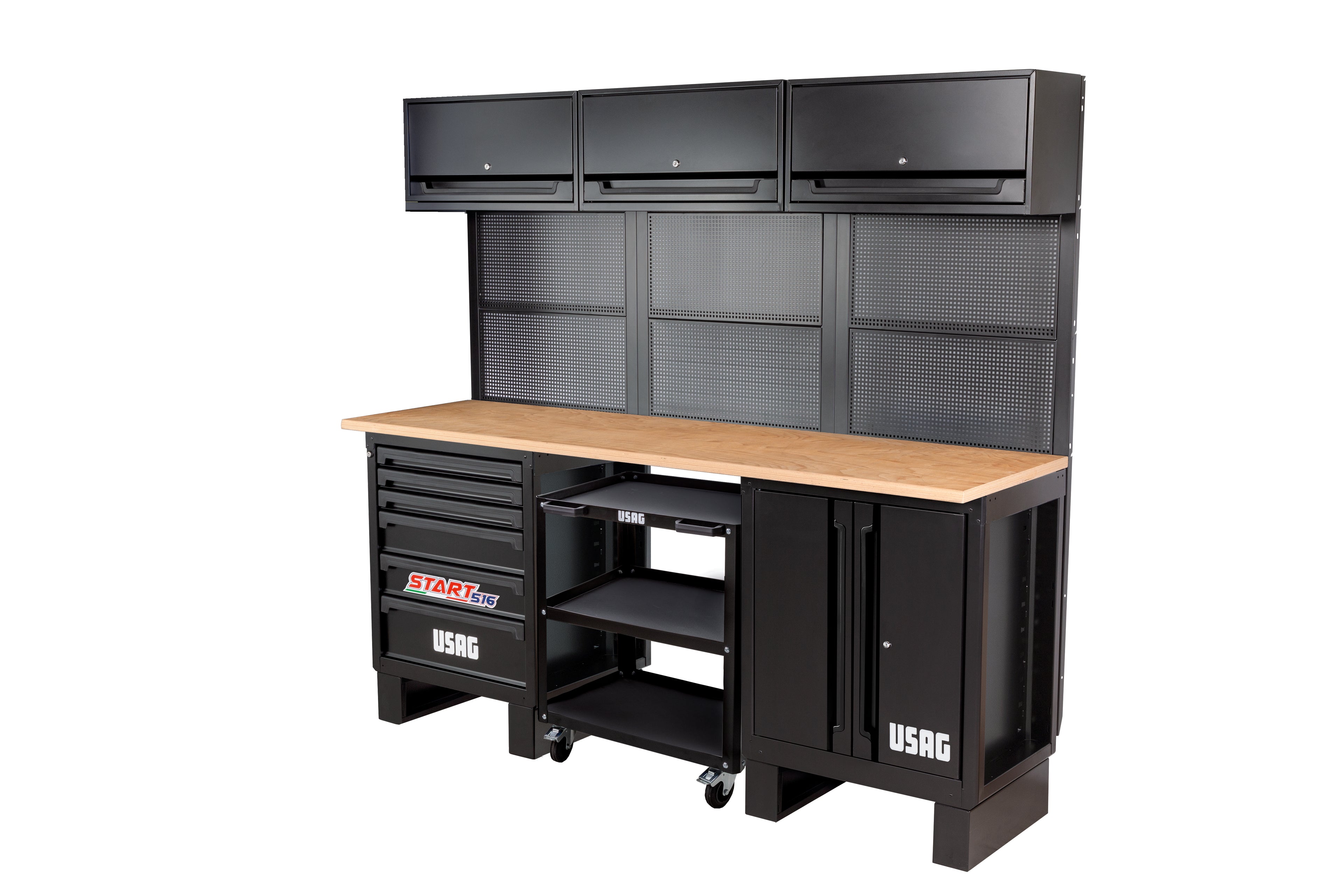 USAG 516 SA/STBL - Postazione officina con piano in legno