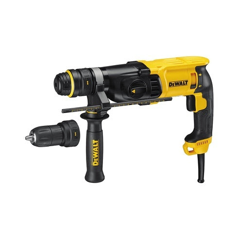 DEWALT D25134K-QS – Tassellatore in linea SDS-Plus 800W 26 mm con doppio mandrino e impugnatura antivibrazione