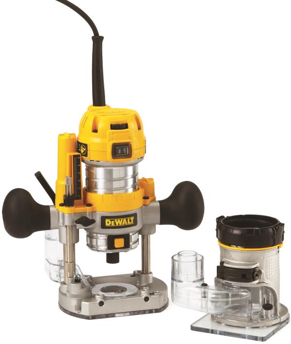DEWALT D26204K-QS | Elettrofresatrice 900W con base fissa e ad affondamento