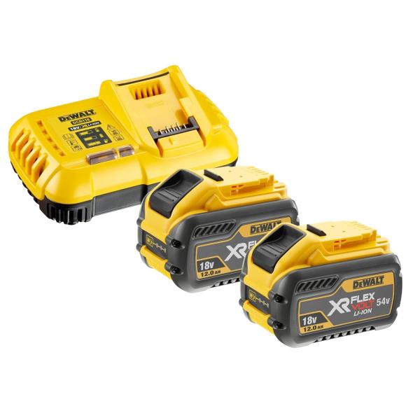 DEWALT DCB118Y2-QW Starter Kit Caricabatterie 8A + 2 Batterie XR FLEXVOLT 12Ah