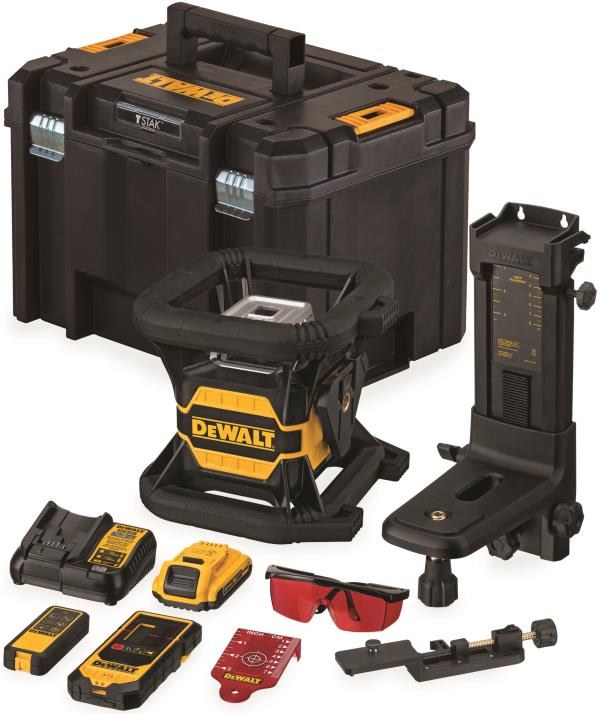 DEWALT DCE080D1RS-QW | Laser rotante autolivellante 18V XR raggio rosso