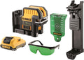 DEWALT DCE0825D1G-QW | Laser 2 linee + 5 punti 12V raggio verde
