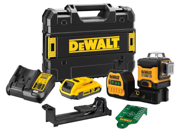 DEWALT DCE089D1G18-QW | Laser 3 linee 360° 12/18V raggio verde