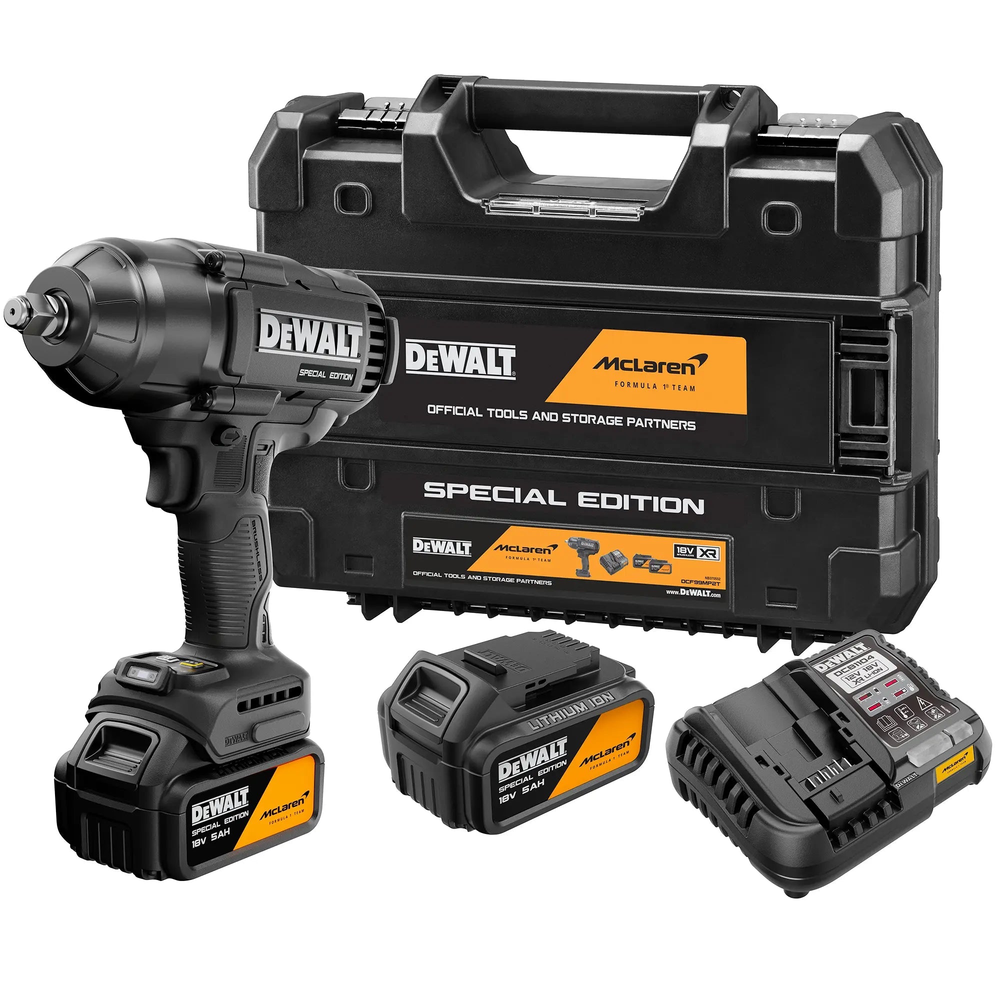 DEWALT DCF99MP2T-QW | Avvitatore impulsi 1/2" 18V XR MCLAREN + 2 batterie 5Ah Edizione esclusiva