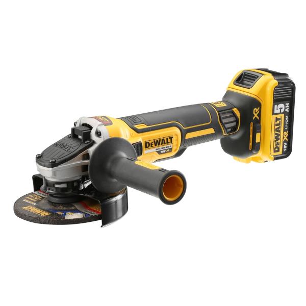 DEWALT DCG405P2-QW – Smerigliatrice angolare XR 18V 125 mm BRUSHLESS con batterie 5Ah e valigetta TSTAK