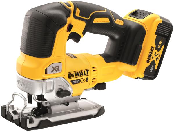 DEWALT DCS334P2-QW – Seghetto alternativo XR 18V BRUSHLESS con impugnatura a staffa e batterie 5Ah