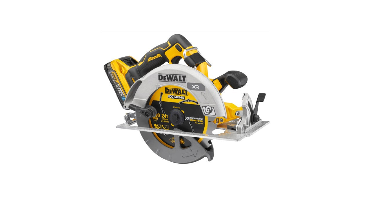 DEWALT DCS573H2T-QW – Sega circolare XR 18V Brushless 190 mm con 2 batterie POWERSTACK 5Ah e valigetta TSTAK