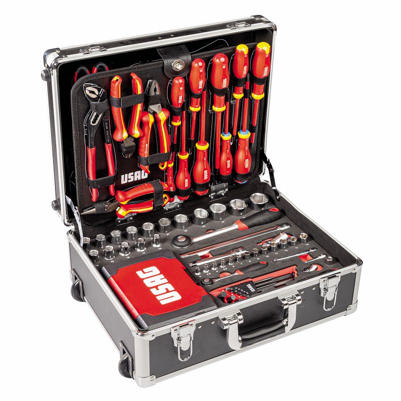 USAG 002 JTME Valigia trolley assortimento elettrotecnica 181 pz