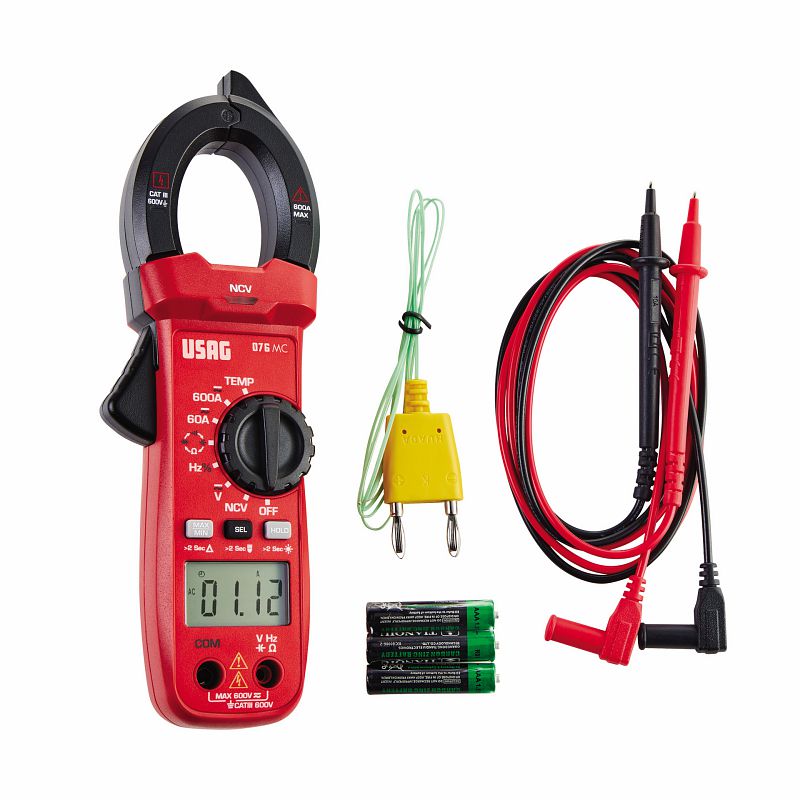USAG 076 MC – Pinza amperometrica con multimetro digitale TRUE RMS