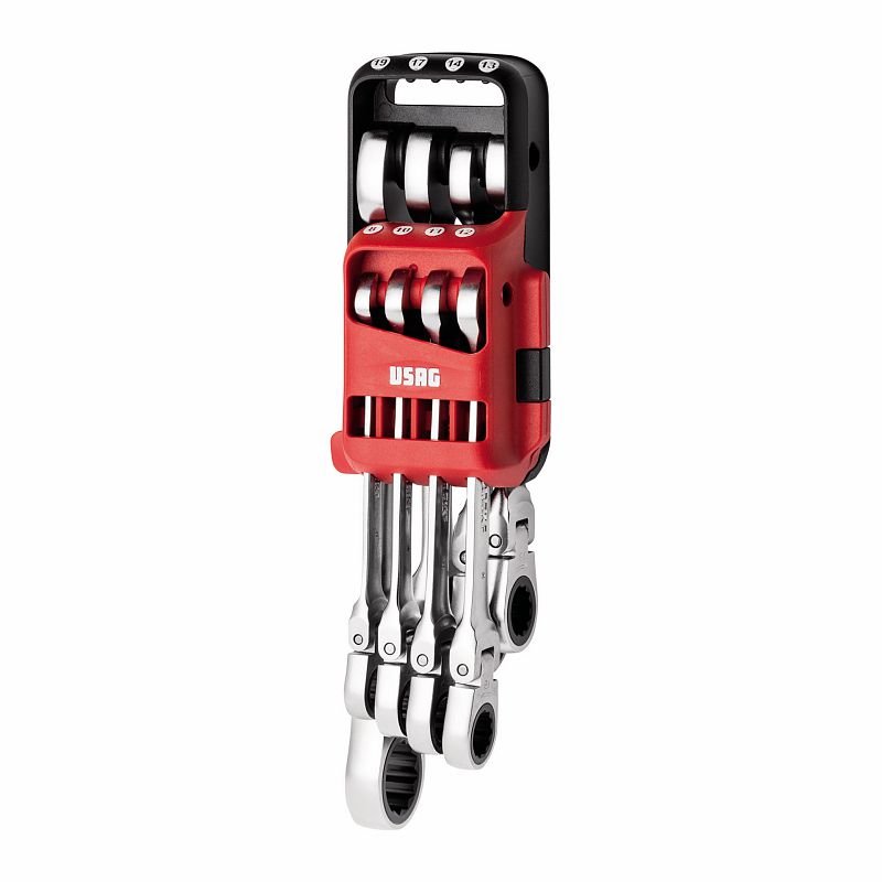 USAG 285 KF/DS8 – Serie di 8 chiavi combinate a cricchetto snodate