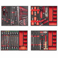 USAG 495 MB | Assortimento manutenzione 156 pezzi con 4 cassetti e moduli in spugna bicolore