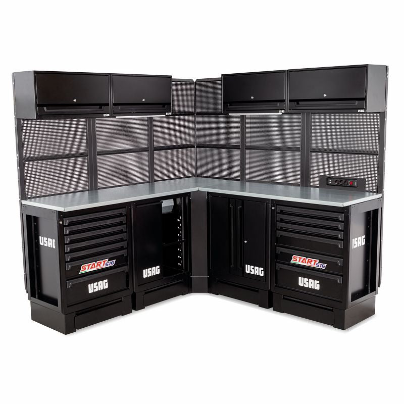 USAG 516 SA/CBA | Arredamento per officina con pianale in acciaio zincato e moduli completi