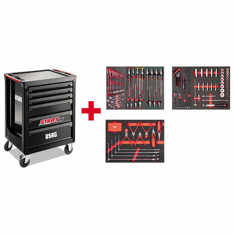 USAG 516 ST6NMA Carrello START con assortimento AUTORIPARAZIONE 495 MAA 155 pz