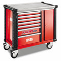 USAG 519 RBO7/3V – Carrello RACING 7 cassetti con anta laterale e piano in alluminio