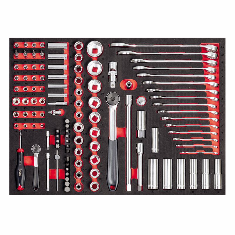 USAG 519 M 601 | Modulo in spugna bicolore assortito 116 pezzi per officina