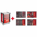 USAG 519 RS6/3MM Carrello RACING con assortimento manutenzione 156 pz