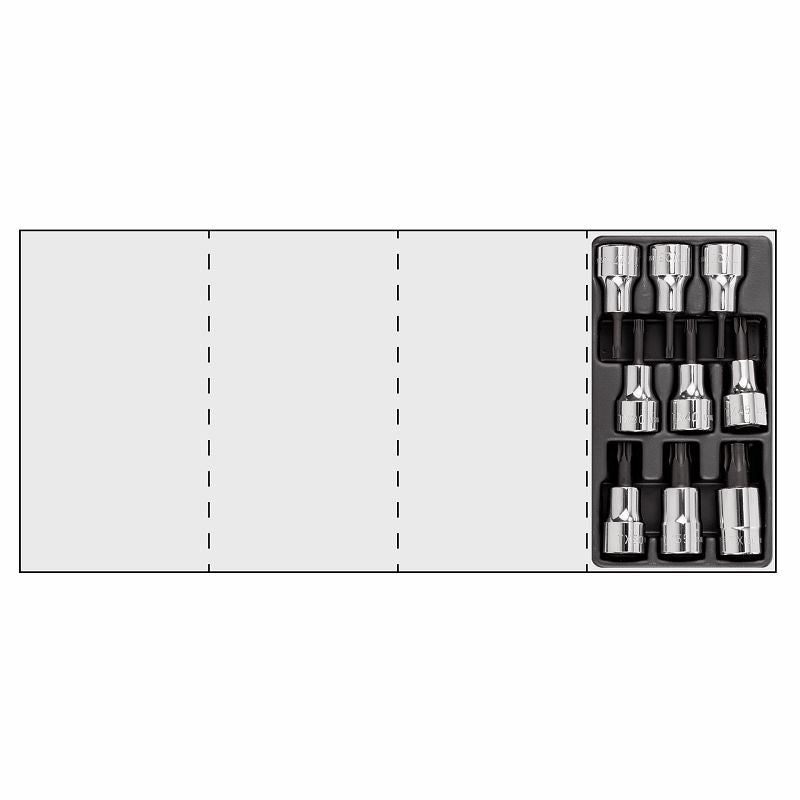 USAG 519/233CNTX | Modulo 9 pz Chiavi a Bussola TORX 1/2”