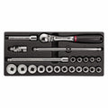 USAG 519/613CEB | Modulo in termoformato 22 pezzi 1/2" con bussole esagonali e cricchetto sigillato