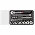 USAG 519/606CEB | Modulo in termoformato 23 pezzi 1/2" con bussole esagonali e cricchetto sigillato
