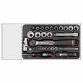 USAG 519/606ACEA – Modulo in termoformato 30 pz 1/4"-1/2" con bussole e cricchetti IP51
