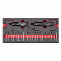 USAG 519 M 824SK23 – Modulo in spugna bicolore 23 pz con giraviti dinamometrici e inserti TORX