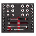 USAG 519 M 612MPA – Modulo in spugna bicolore 35 pz 1/2" con bussole metriche e in pollici