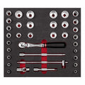 USAG 519 M 612MPB – Modulo in spugna bicolore 35 pz 1/2" con bussole metriche e in pollici