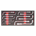 USAG 519 M 291N13 | Modulo in spugna bicolore 13 chiavi a pipa passante doppie